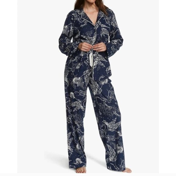 Victoria’s Secret Navy Celestial Print Pajama Set – Size M, EUC - Picture 2 of 5